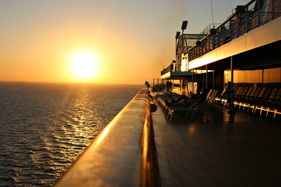 sunset on cruise