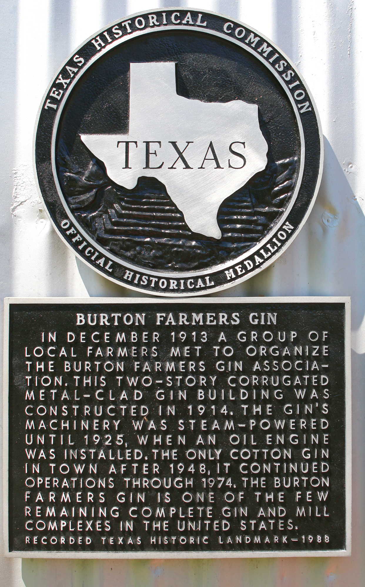 Texas Historical Landmark in Burton Texas