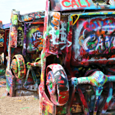 Be a Graffiti Artist at Cadillac Ranch