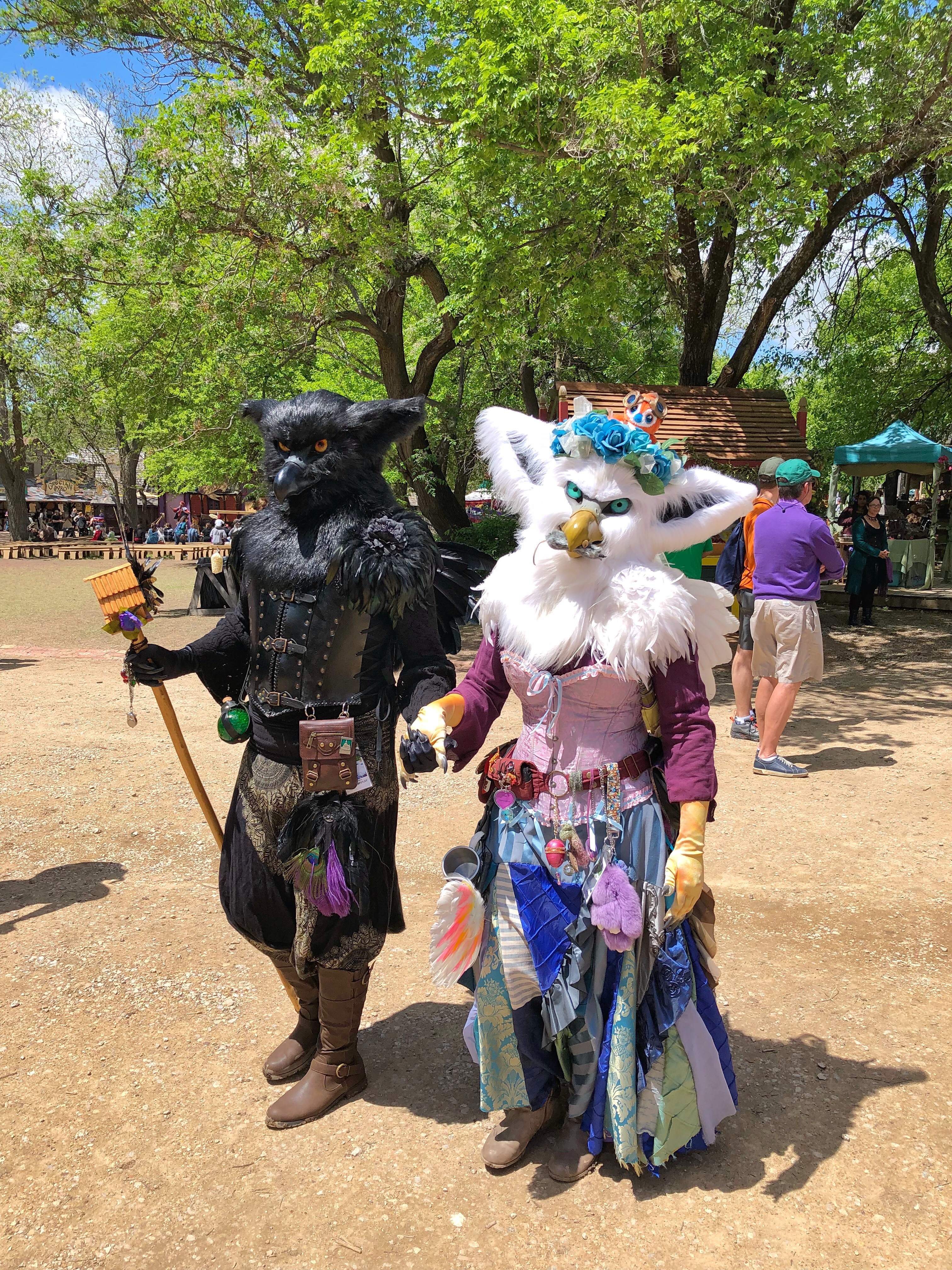 People dressed as rats at Scarborough Fair