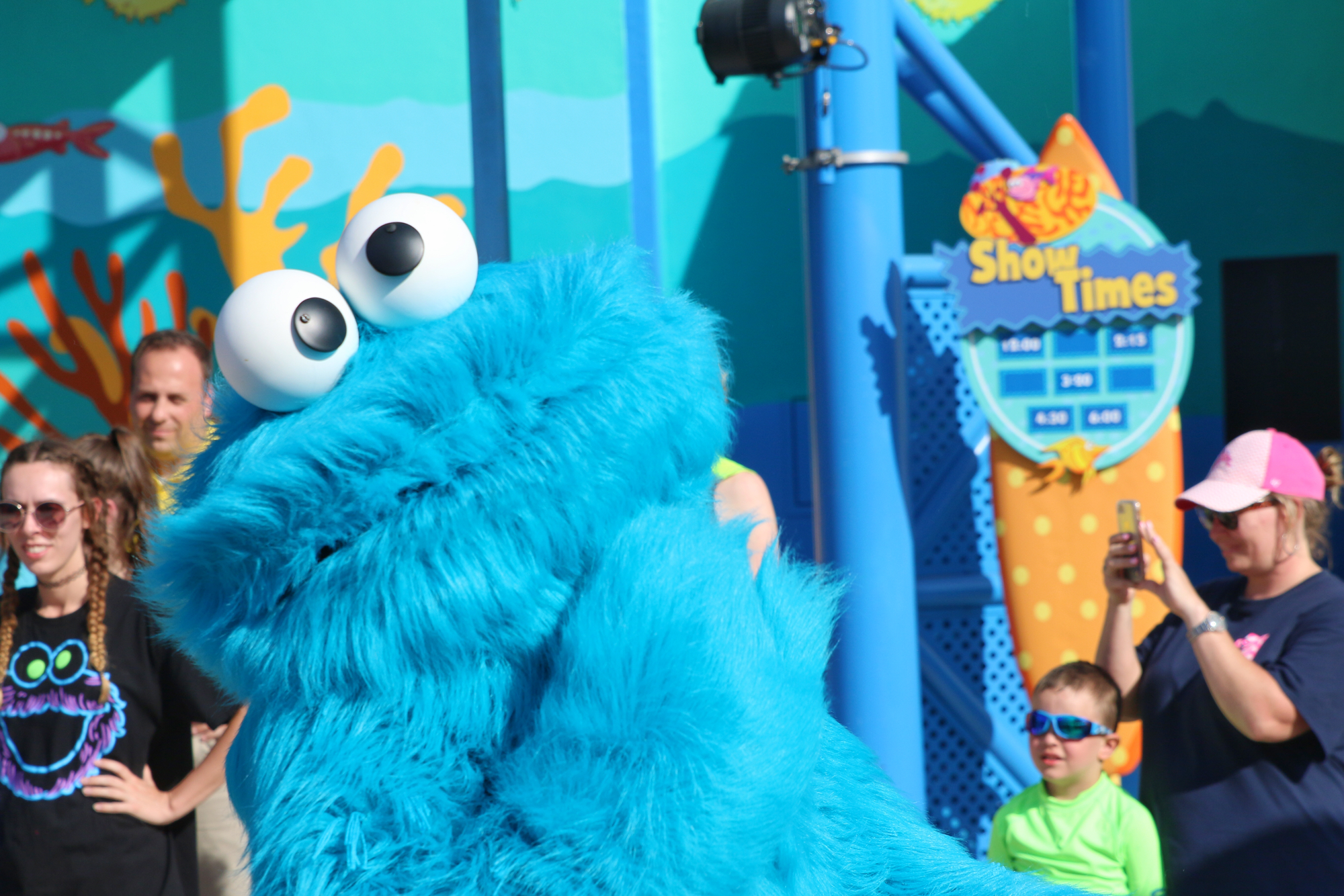 Cookie Monster at SeaWorld San Antonio