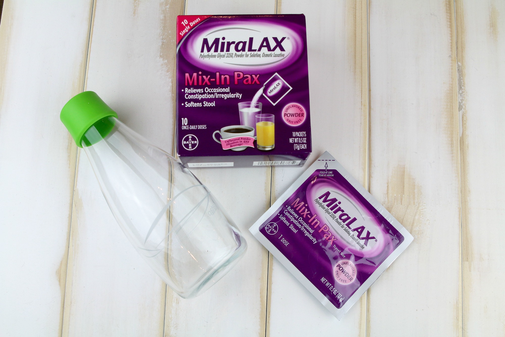MiraLAX Mix-In Pax for travel